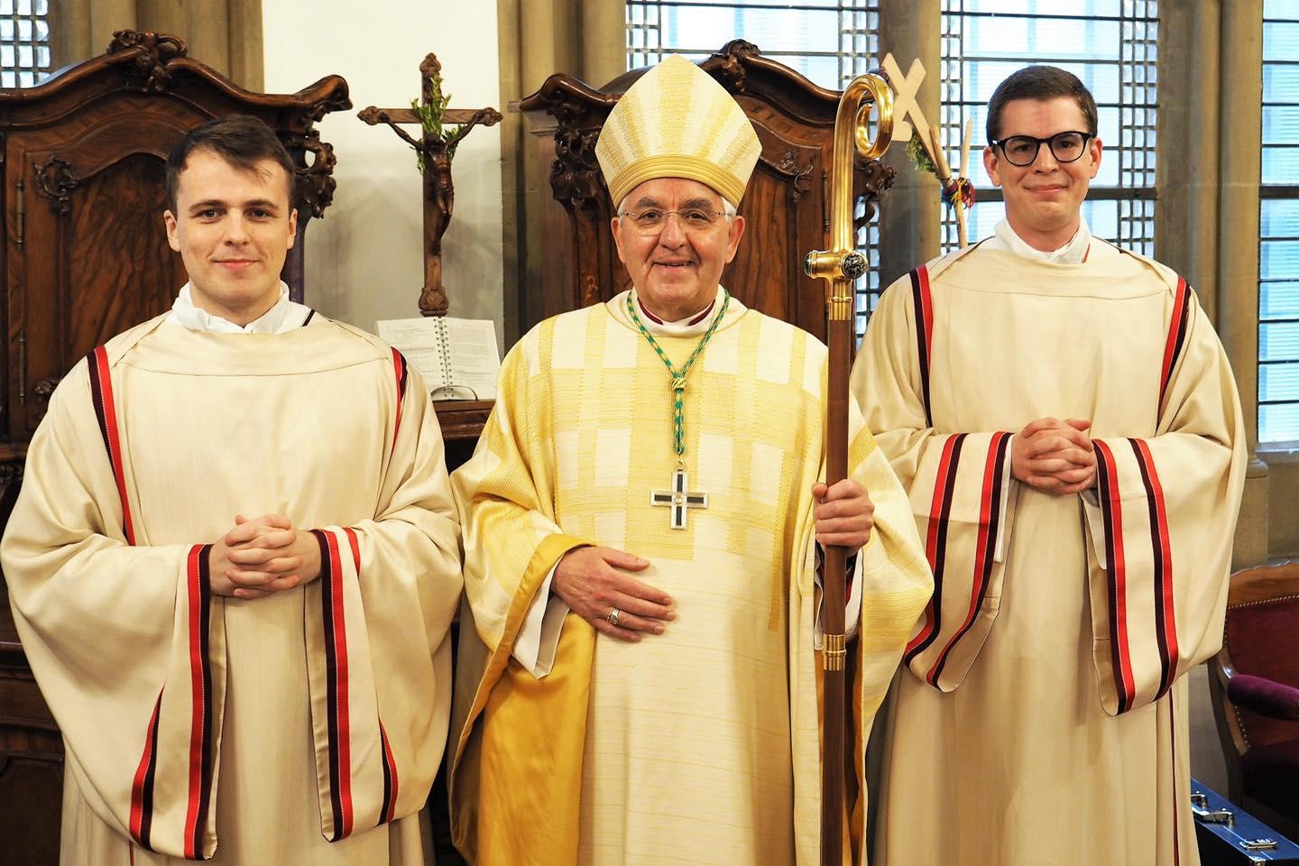 Mathieu Valet, Weihbischof Franz Josef Gebert und Johannes Michael Cavelius