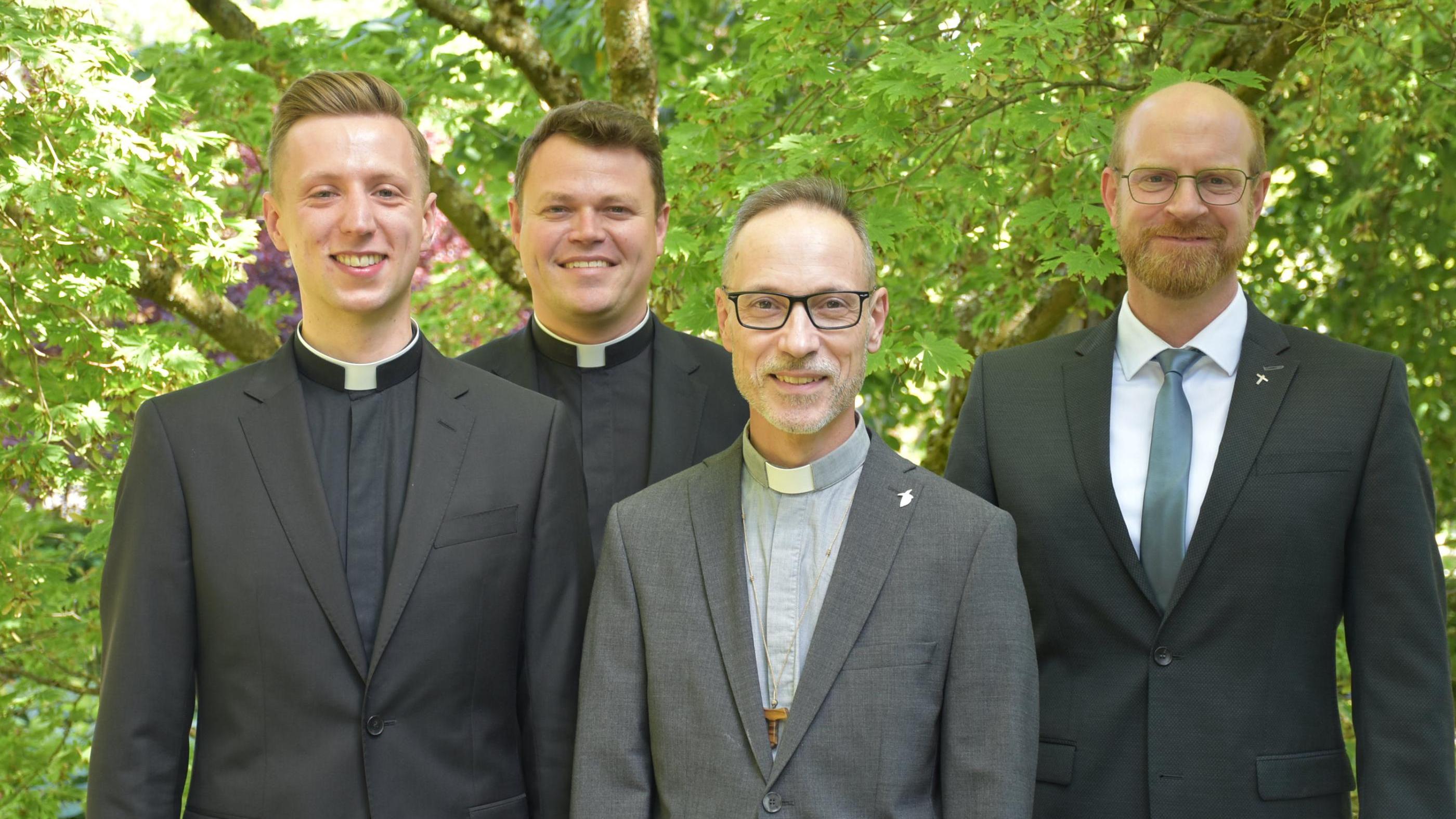 (vlnr) Antonio Jagodin, Regens Tim Sturm, Heinz-Peter Wilbertz, Spiritual Jan Lehmann