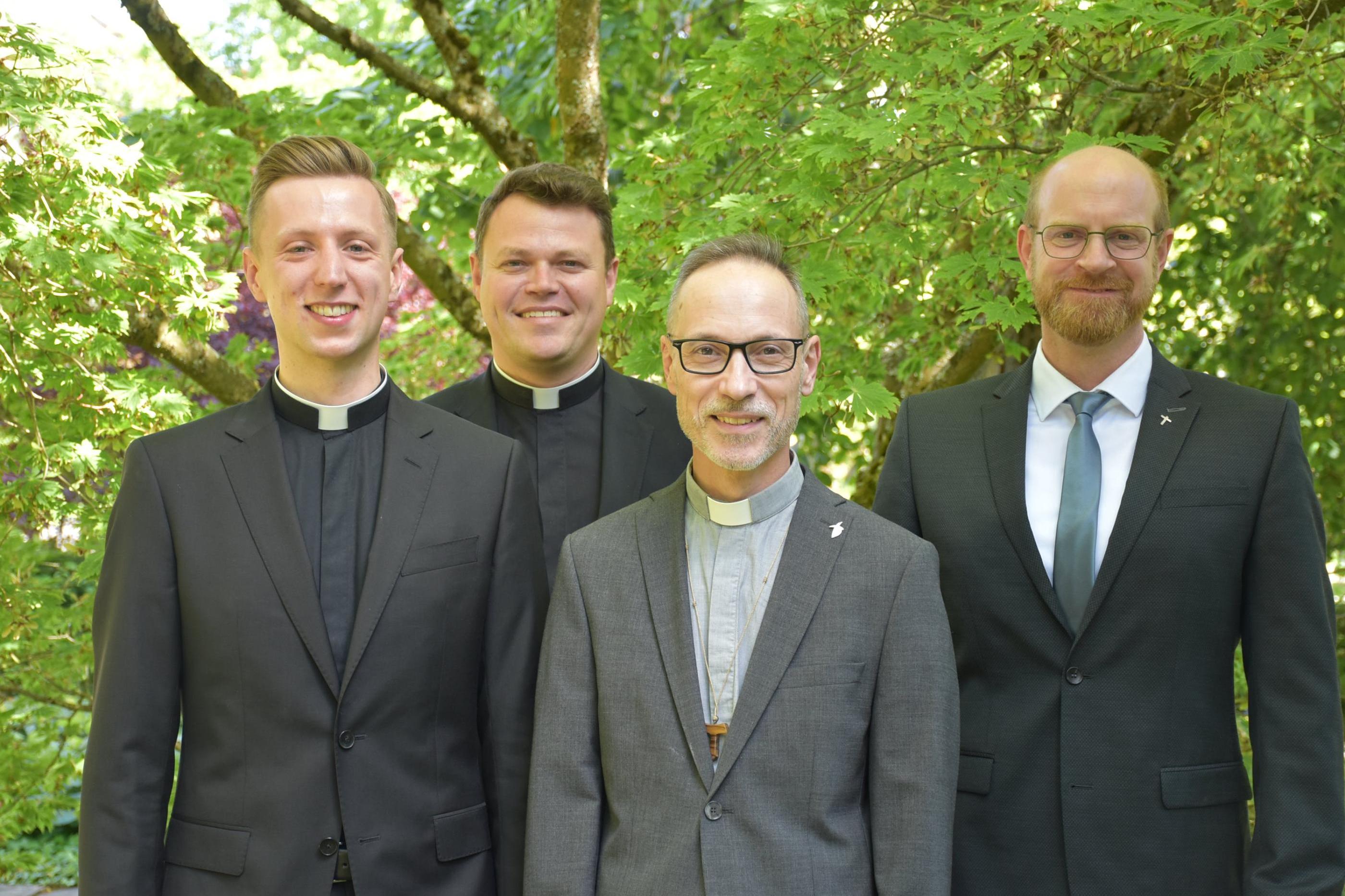 (vlnr) Antonio Jagodin, Regens Tim Sturm, Heinz-Peter Wilbertz, Spiritual Jan Lehmann